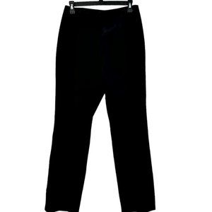 Yvonne & Marie Black 100% Suede Leather Pants Size 6 Straight Leg High Waist
